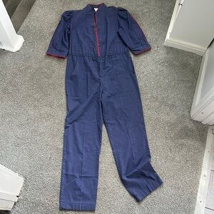 Vintage Authentic 1970s Denim Jumpsuit 100% Cotton Sz 11/12 ICONIC!
